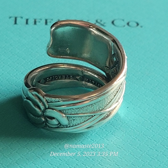 1872 Tiffany & Company IRIS Spoon Ring in Sterling Silver Luxury Jewelry #51 - Picture 8 of 14